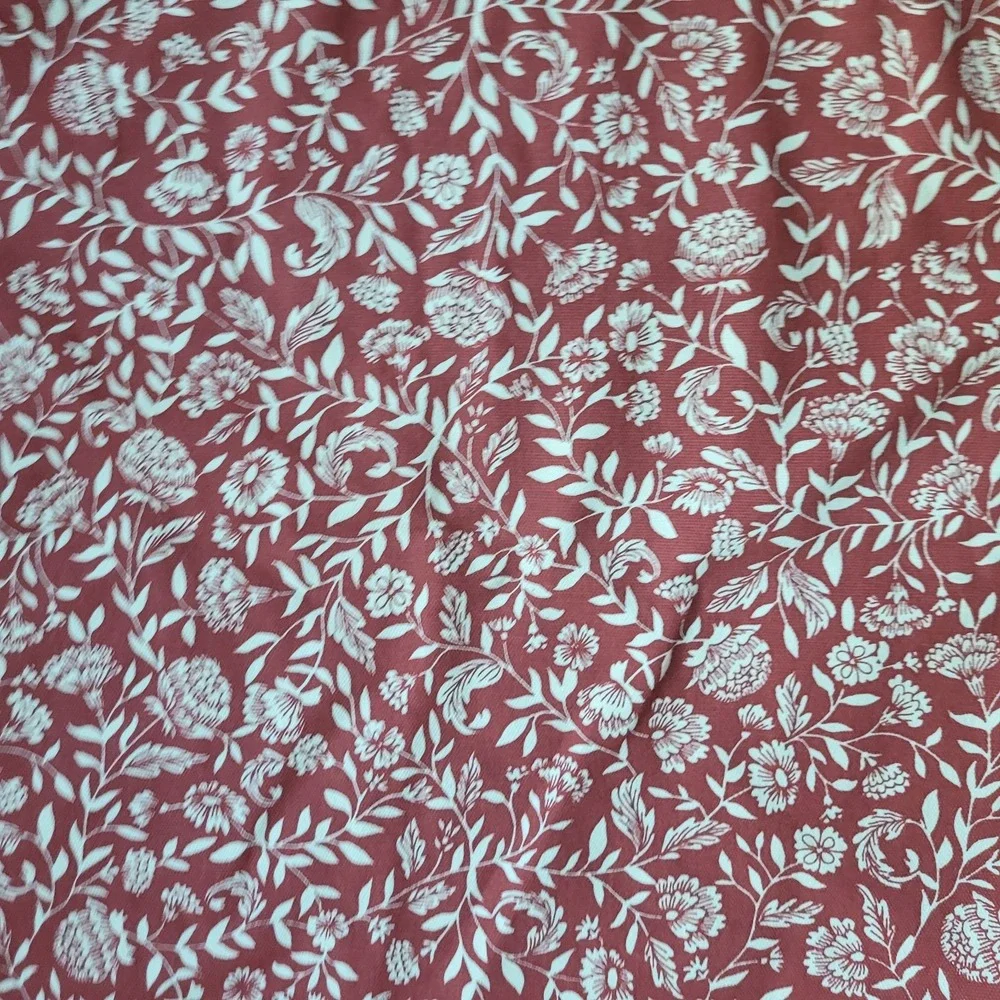 Ikea Evalouise Pillow Cover Red Rust/White Floral 20